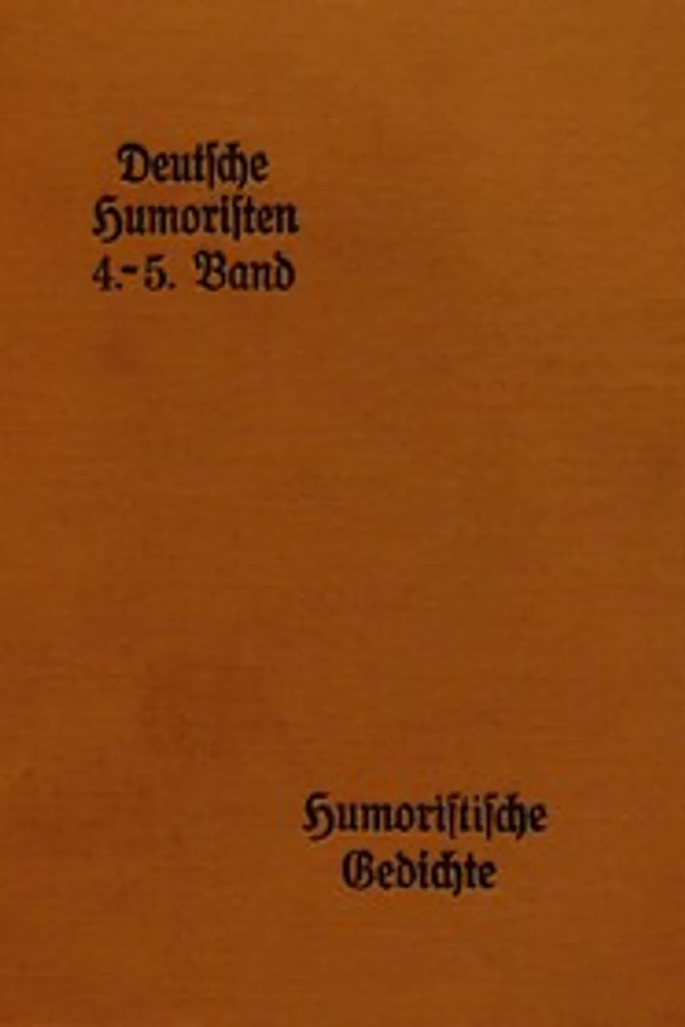 Deutsche Humoristen, 4. und 5. Band (von 8), Various