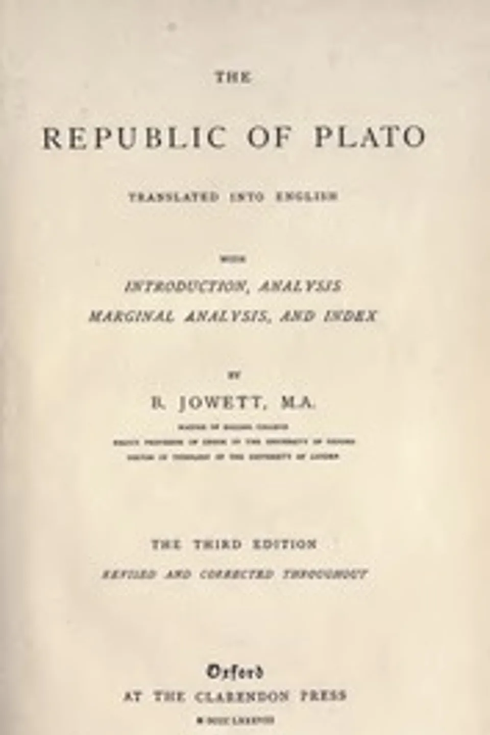 The Republic of Plato, Plato