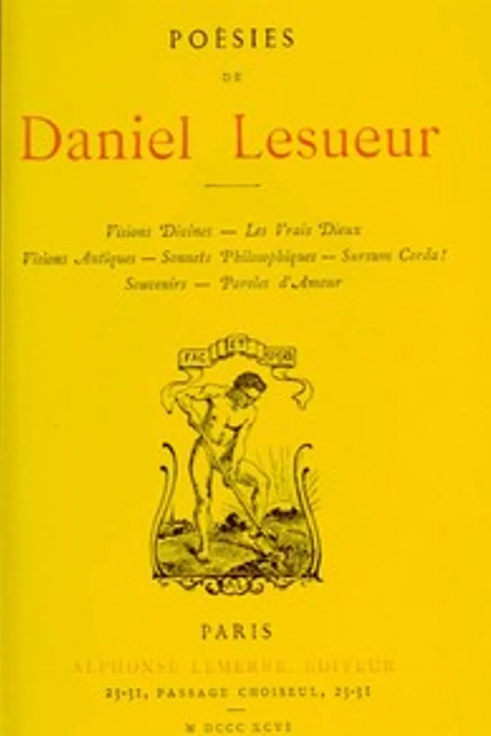 Poésies de Daniel Lesueur, Daniel Lesueur