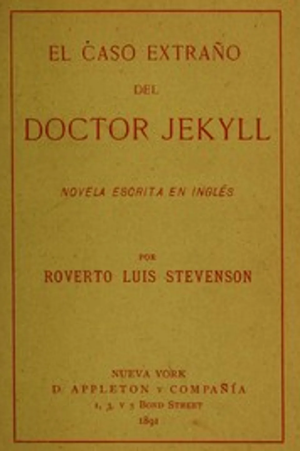 El caso extraño del Doctor Jekyll, Robert Louis Stevenson