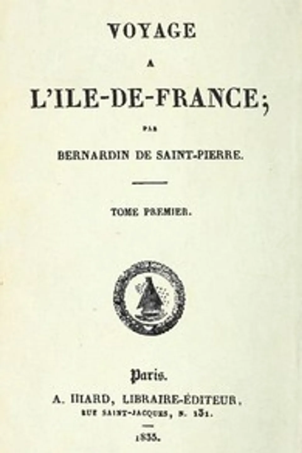 Voyage à l'Ile-de-France (1/2), Bernardin de Saint-Pierre
