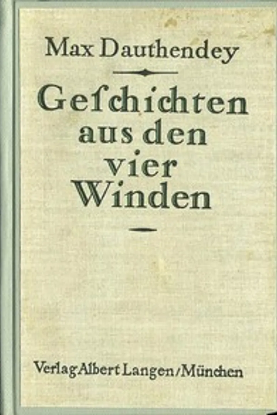 Geschichten aus den vier Winden, Max Dauthendey