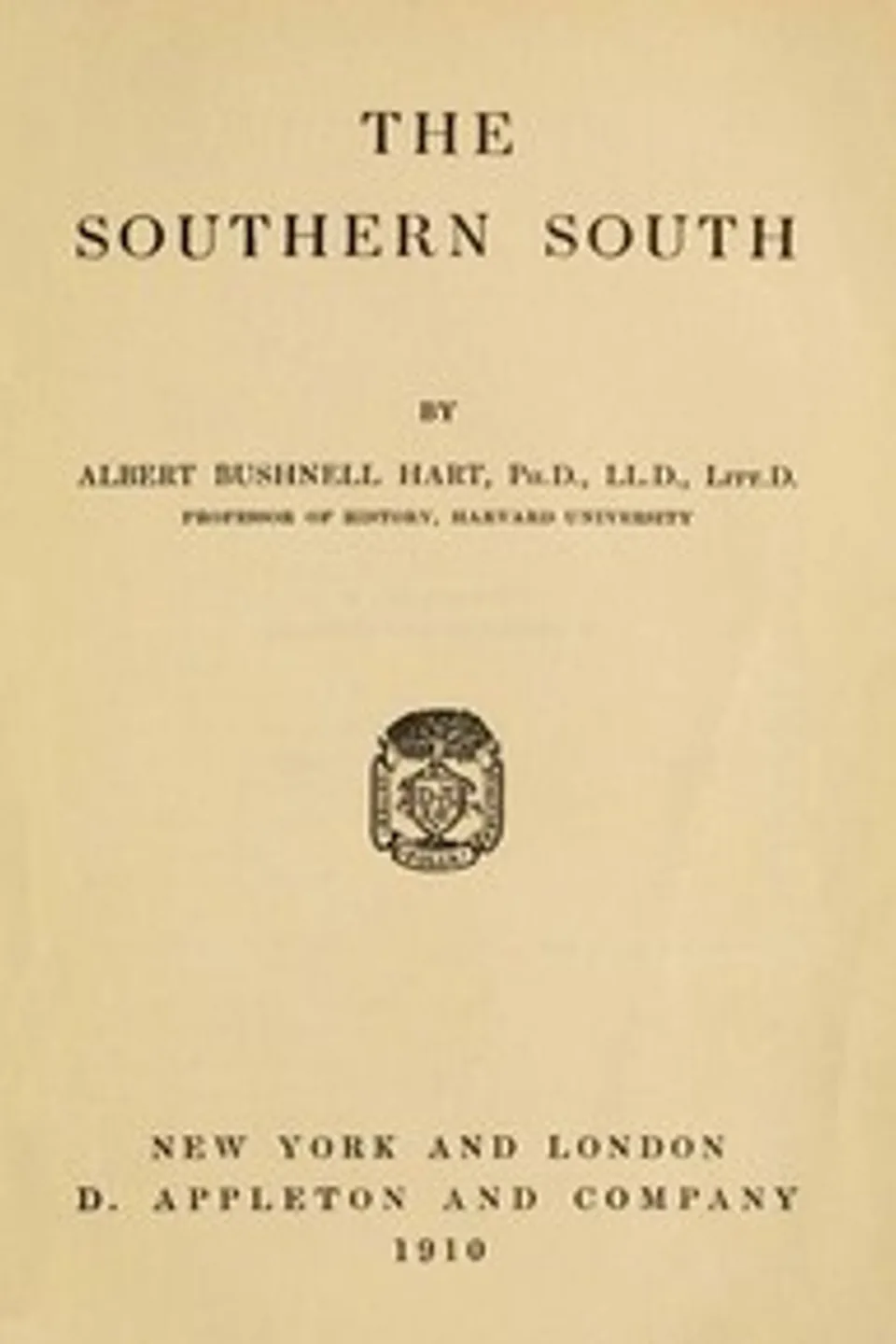 The Southern South, Albert Bushnell Hart