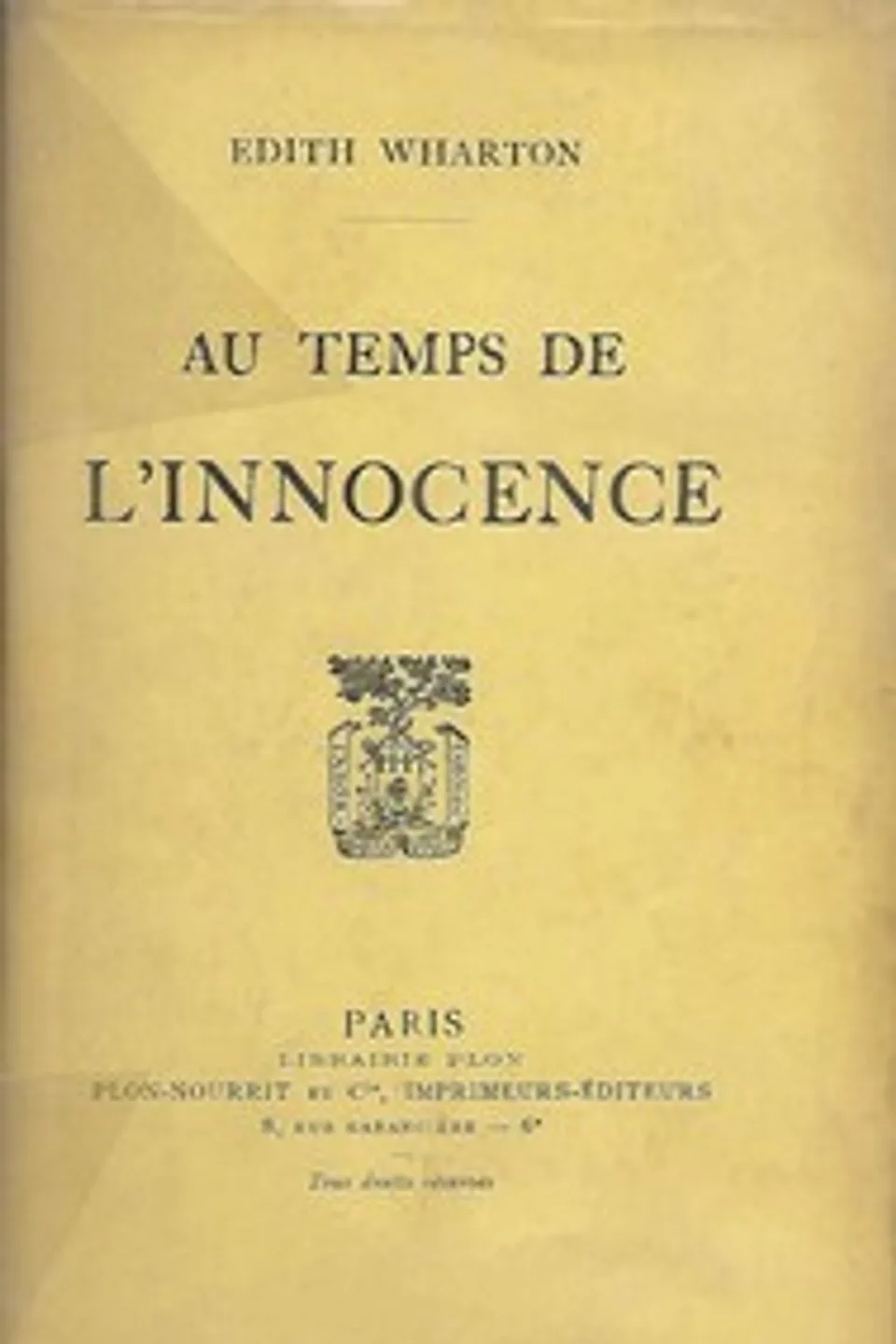 Au temps de l'innocence, Edith Wharton