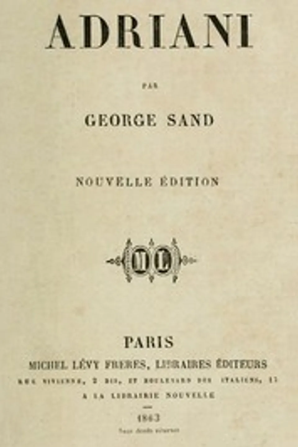 Adriani, George Sand