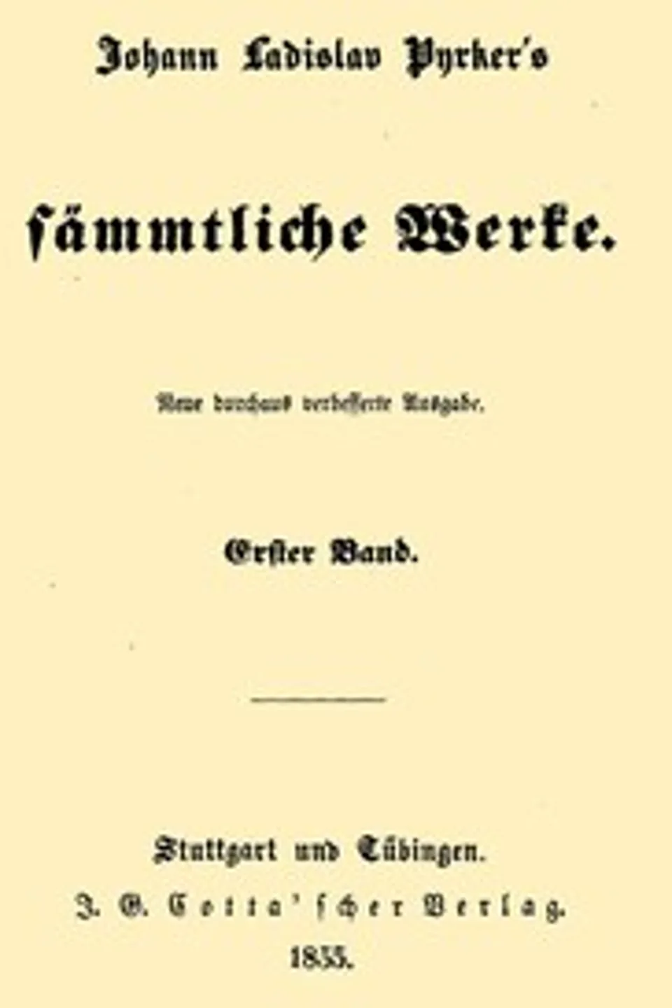 Tunisias: Johann Ladislav Pyrker's sämmtliche Werke (1/3), János László Pyrker