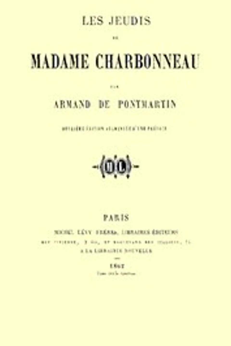 Les Jeudis de Madame Charbonneau, Armand Pontmartin