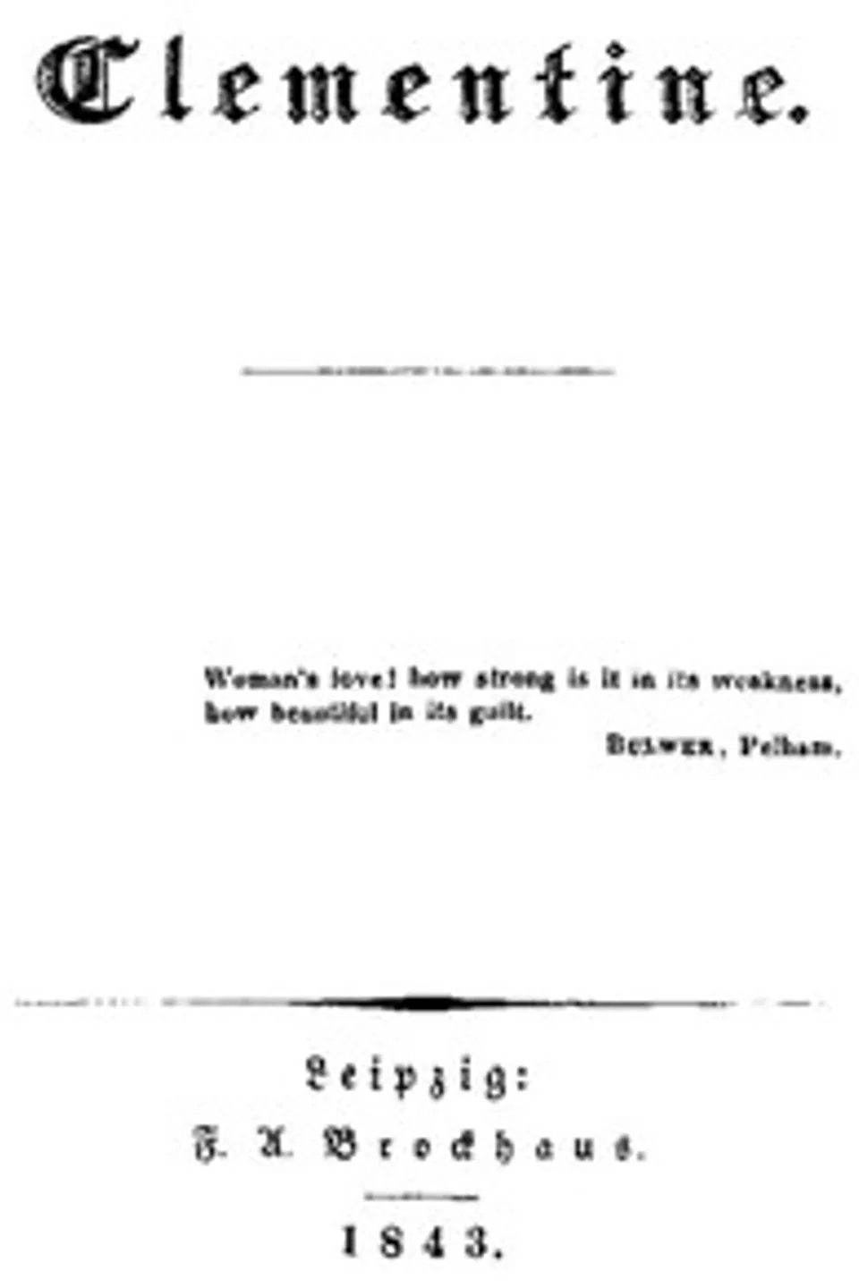 Clementine, Fanny Lewald