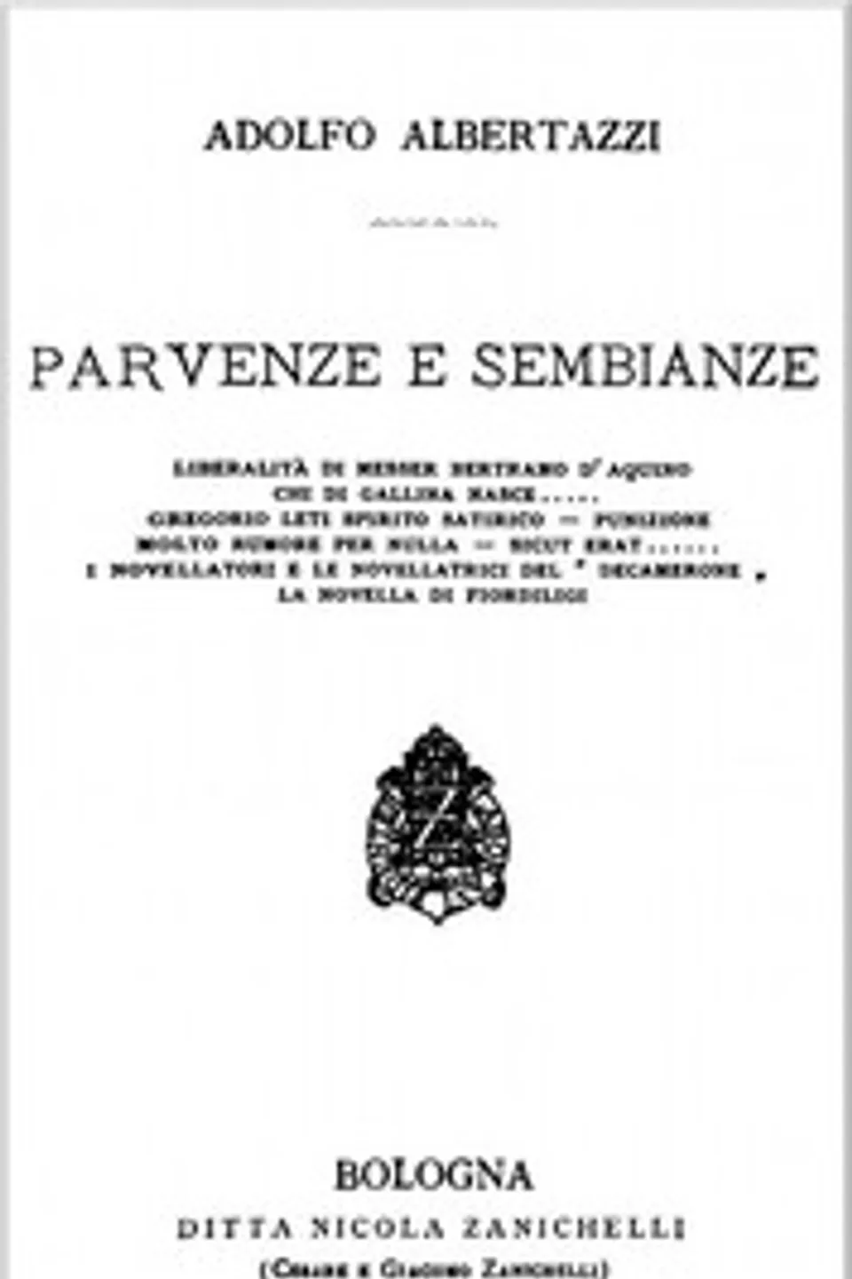 Parvenze e sembianze, Adolfo Albertazzi