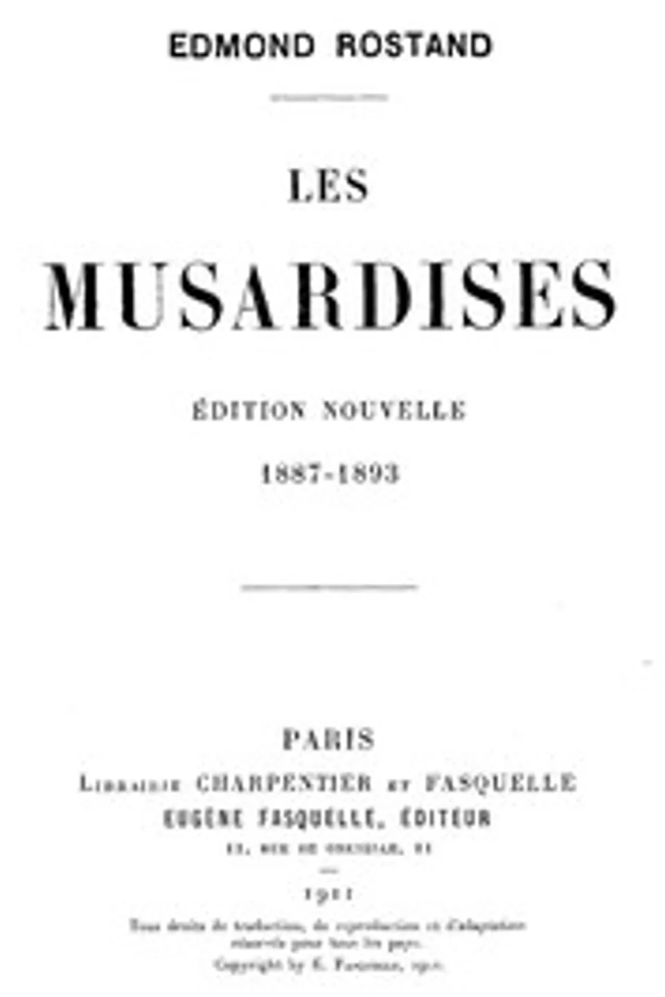 Les Musardises, Edmond Rostand