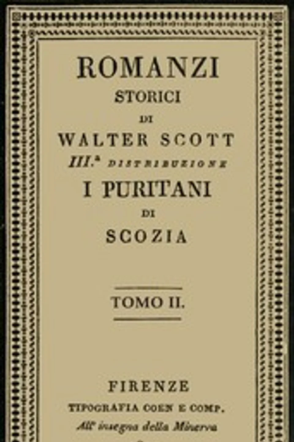 I Puritani di Scozia, vol. 2, Walter Scott