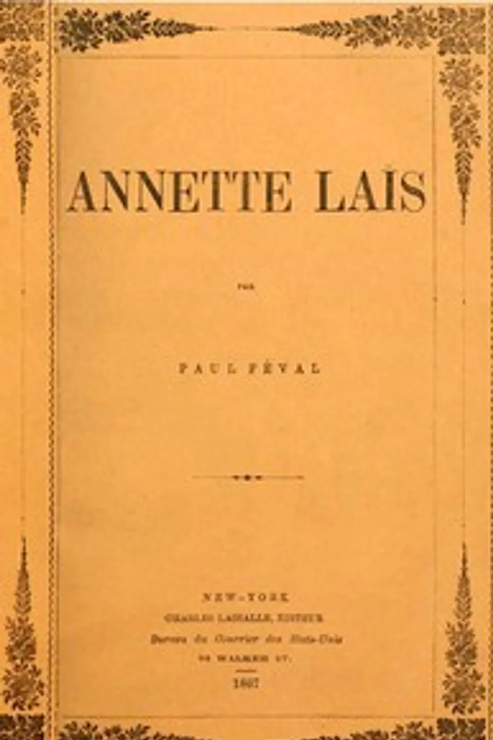 Annette Laïs, Paul Féval