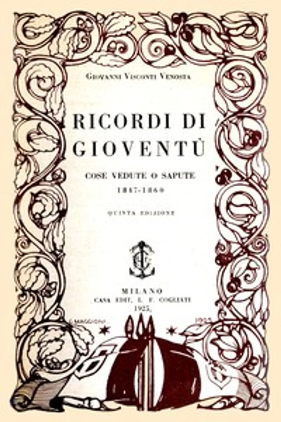Ricordi di gioventù : $b Cose vedute o sapute - 1847-1860, Giovanni Visconti Venosta