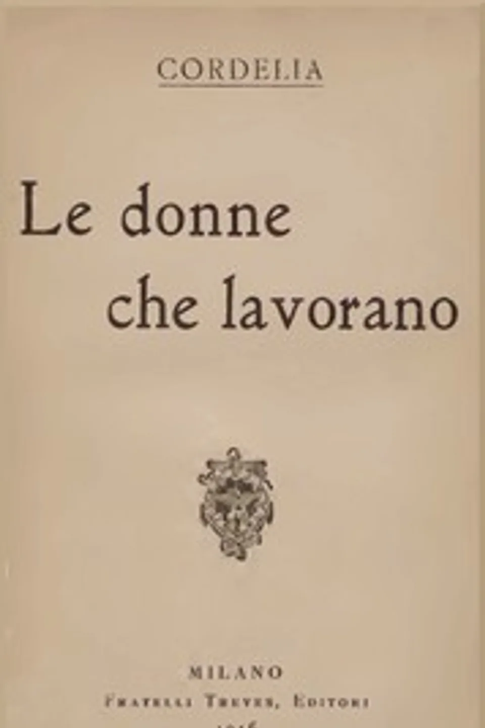 Le donne che lavorano, Virginia Treves