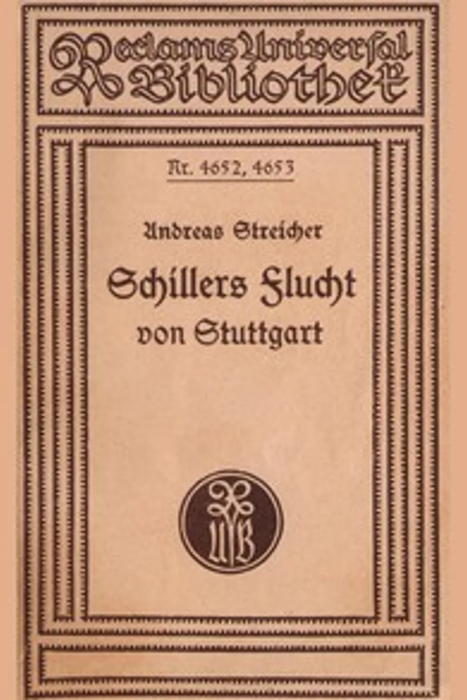 Schillers Flucht von Stuttgart und Aufenthalt in Mannheim von 1782-1785, Andreas Streicher