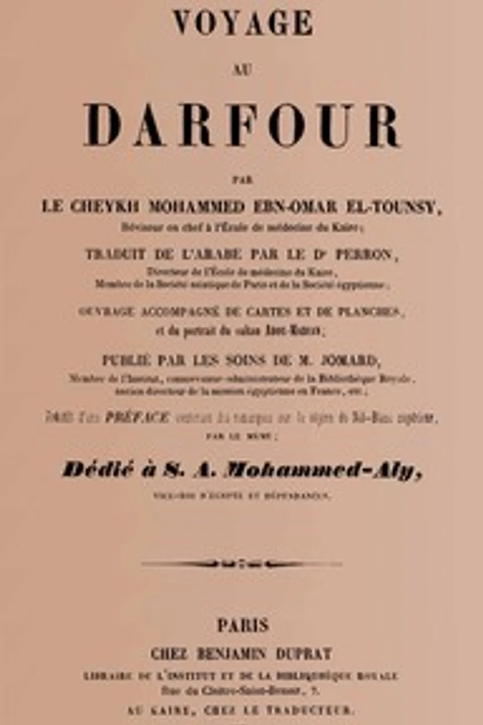Voyage au Darfour, Muḥammad ibn ʻUmar Tūnisī