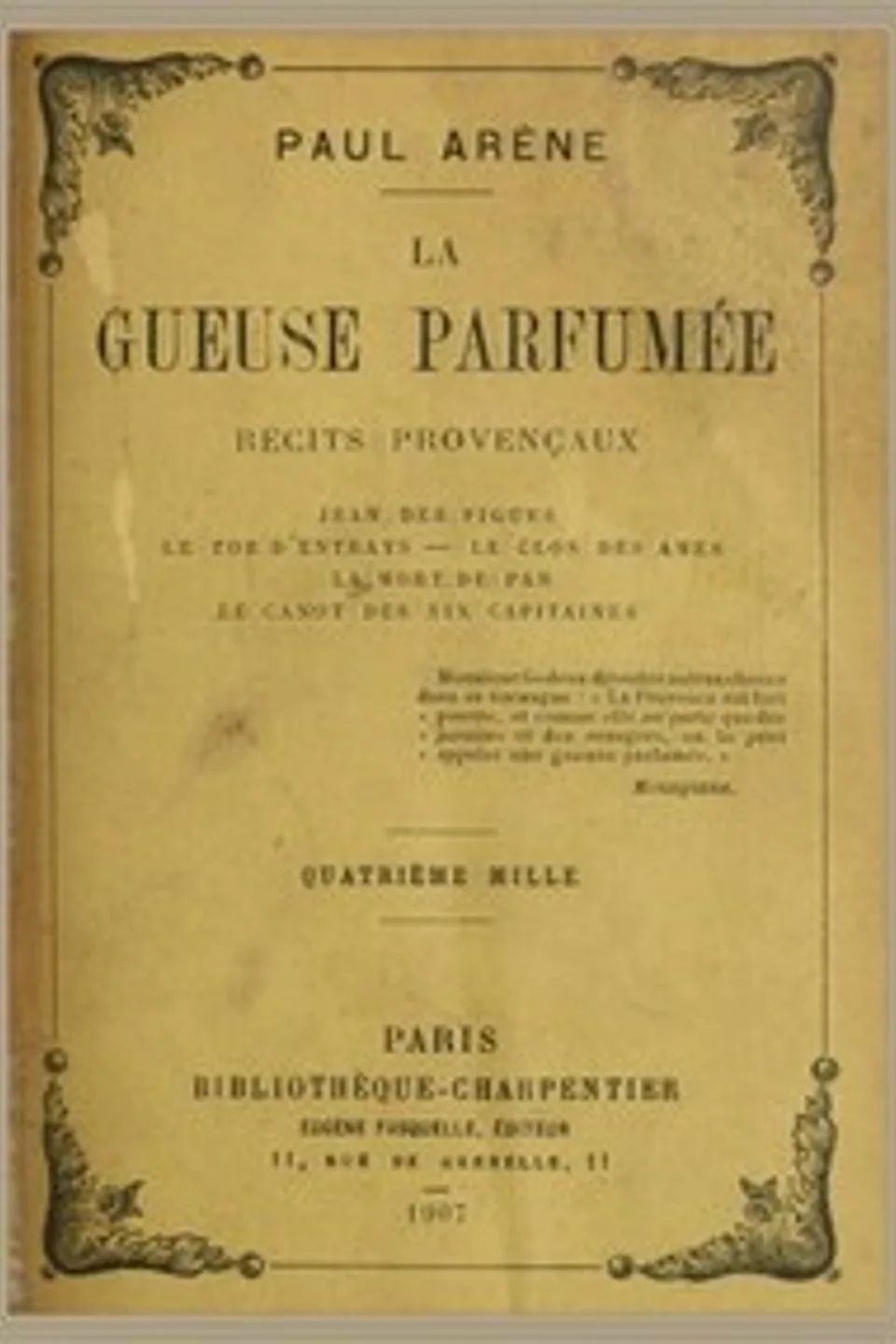 La gueuse parfumée: Récits provençaux, Paul Arène