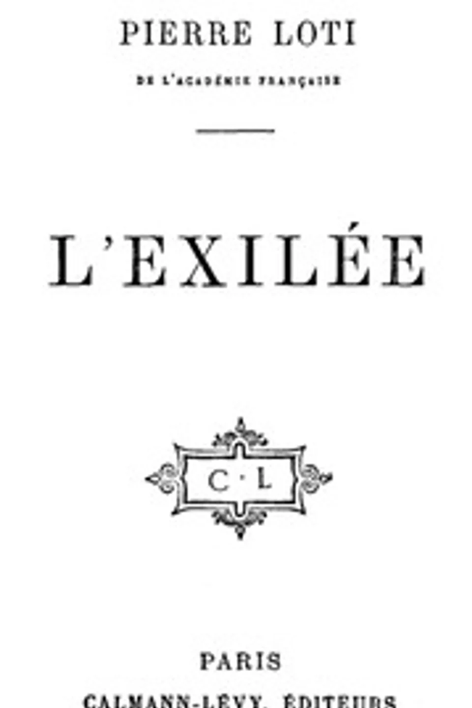 L'exilée, Pierre Loti
