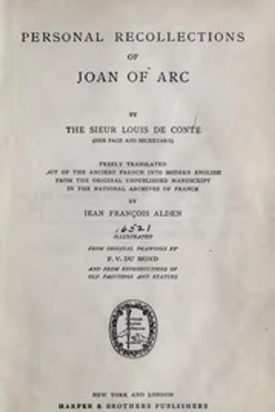Personal Recollections of Joan of Arc — Volume 1, Mark Twain