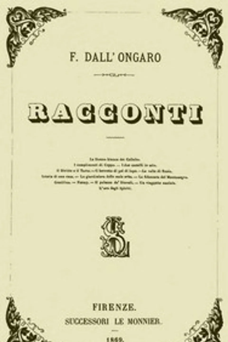Racconti, Francesco Dall'Ongaro