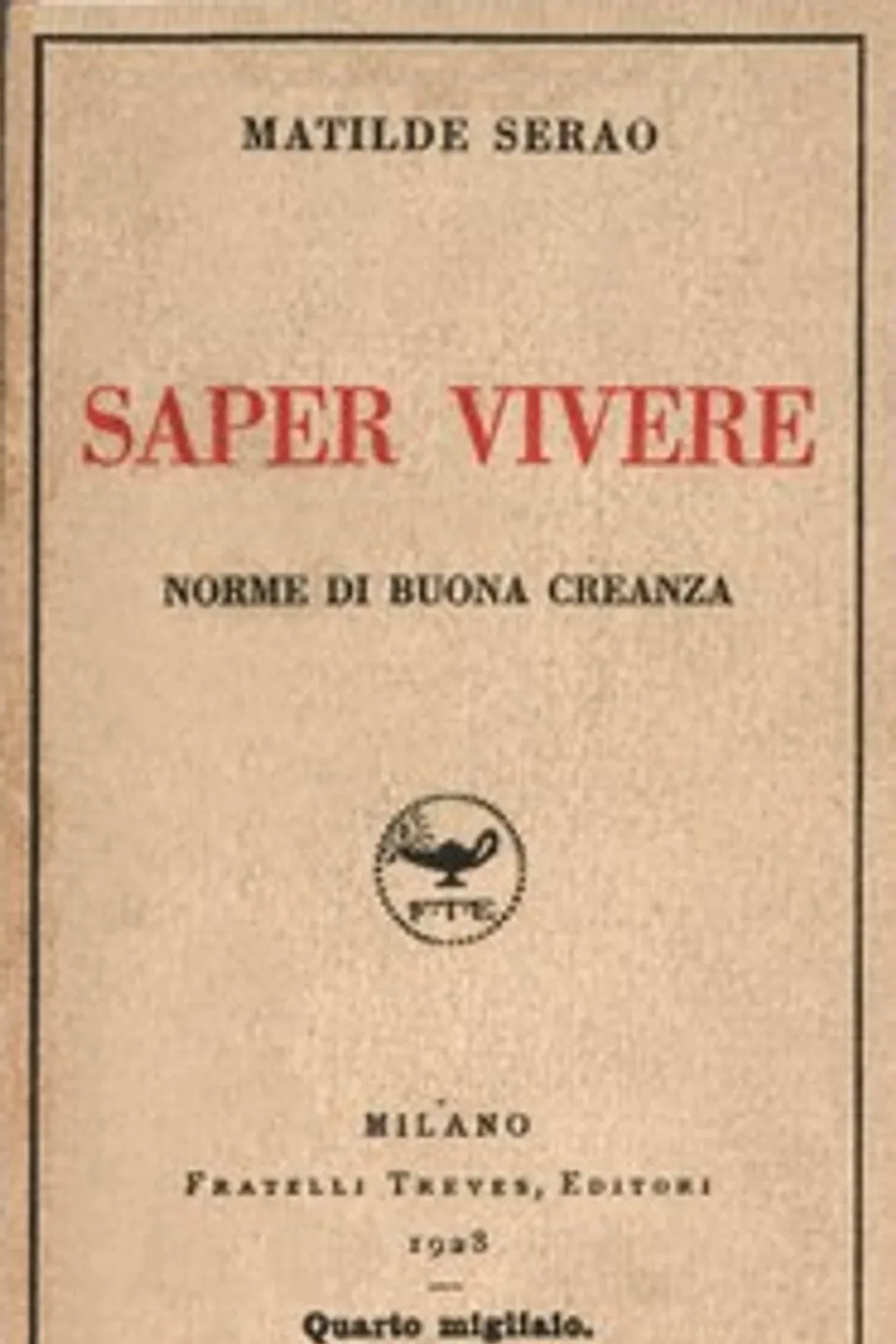 Saper vivere: Norme di buona creanza, Matilde Serao