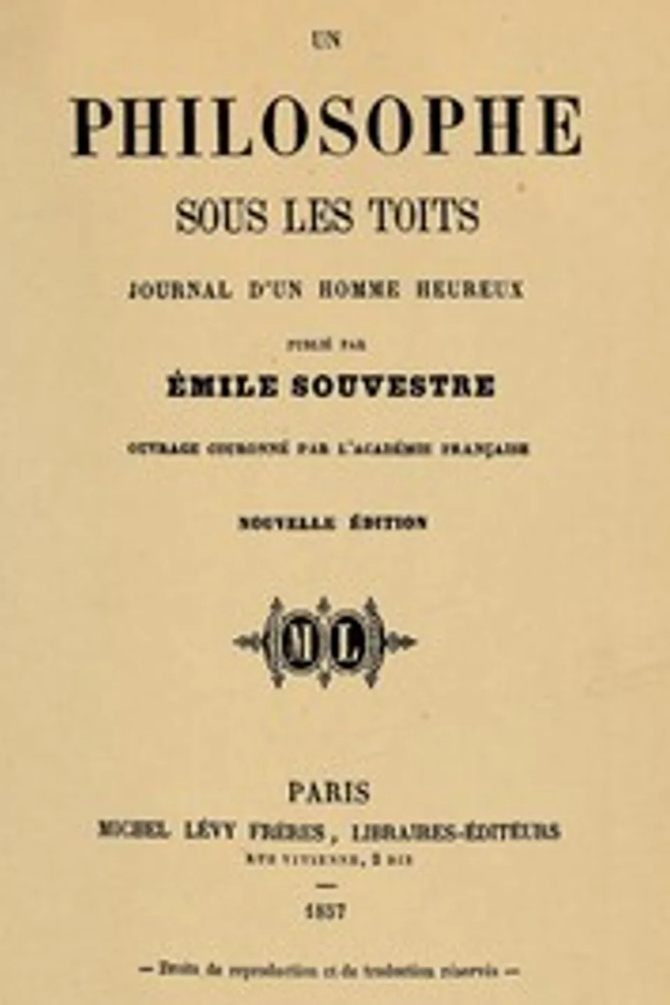 Un philosophe sous les toits, Émile Souvestre