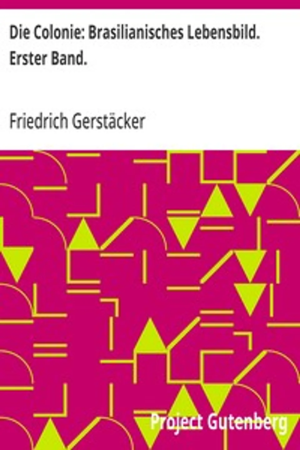Die Colonie: Brasilianisches Lebensbild. Erster Band., Friedrich Gerstäcker