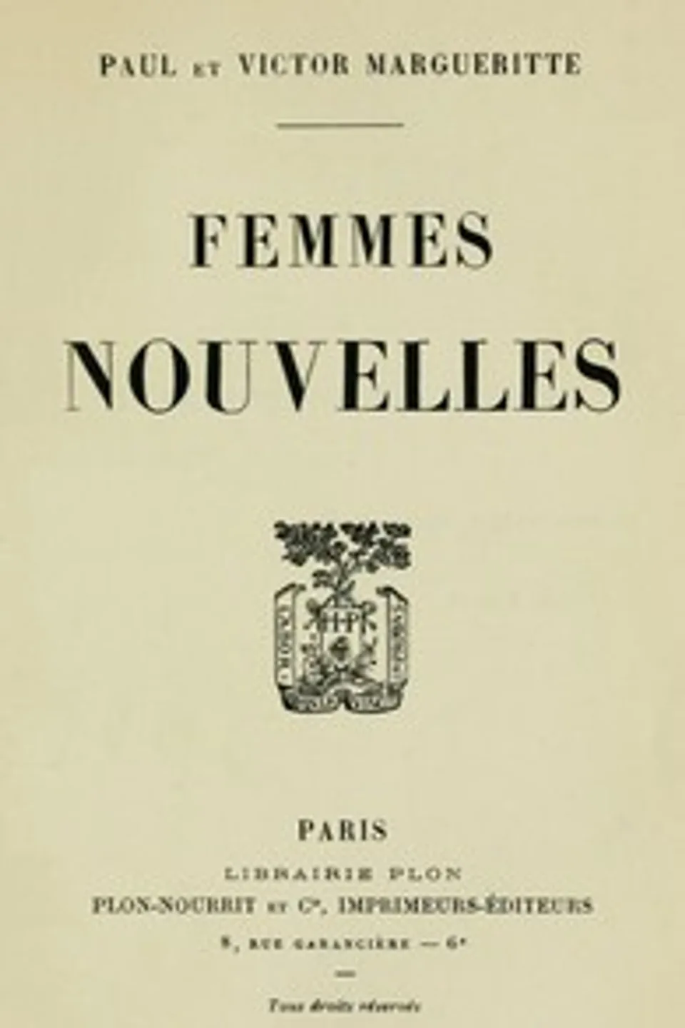 Femmes nouvelles, Paul Margueritte