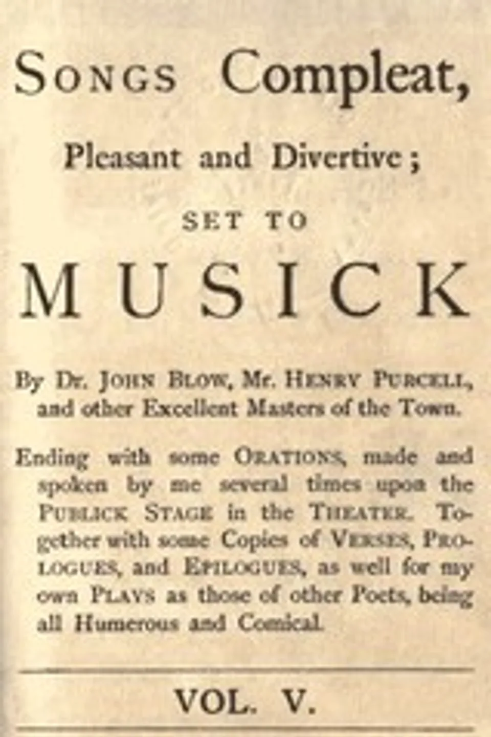 Wit and Mirth: or Pills to Purge Melancholy, Vol. 5 of 6