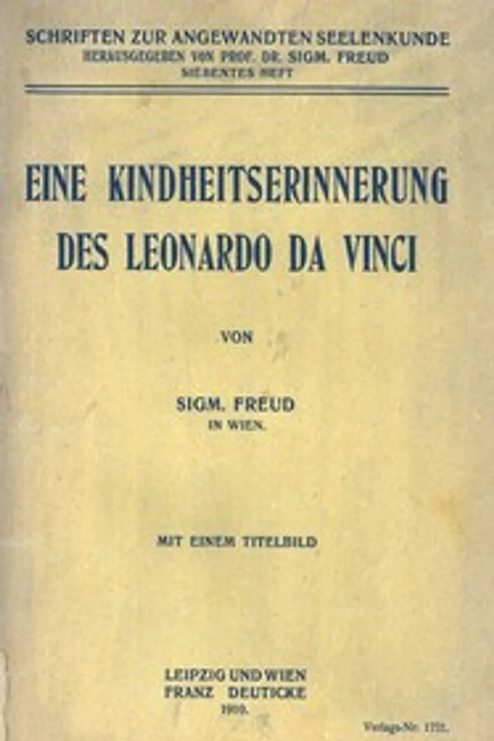 Eine Kindheitserinnerung des Leonardo da Vinci, Sigmund Freud