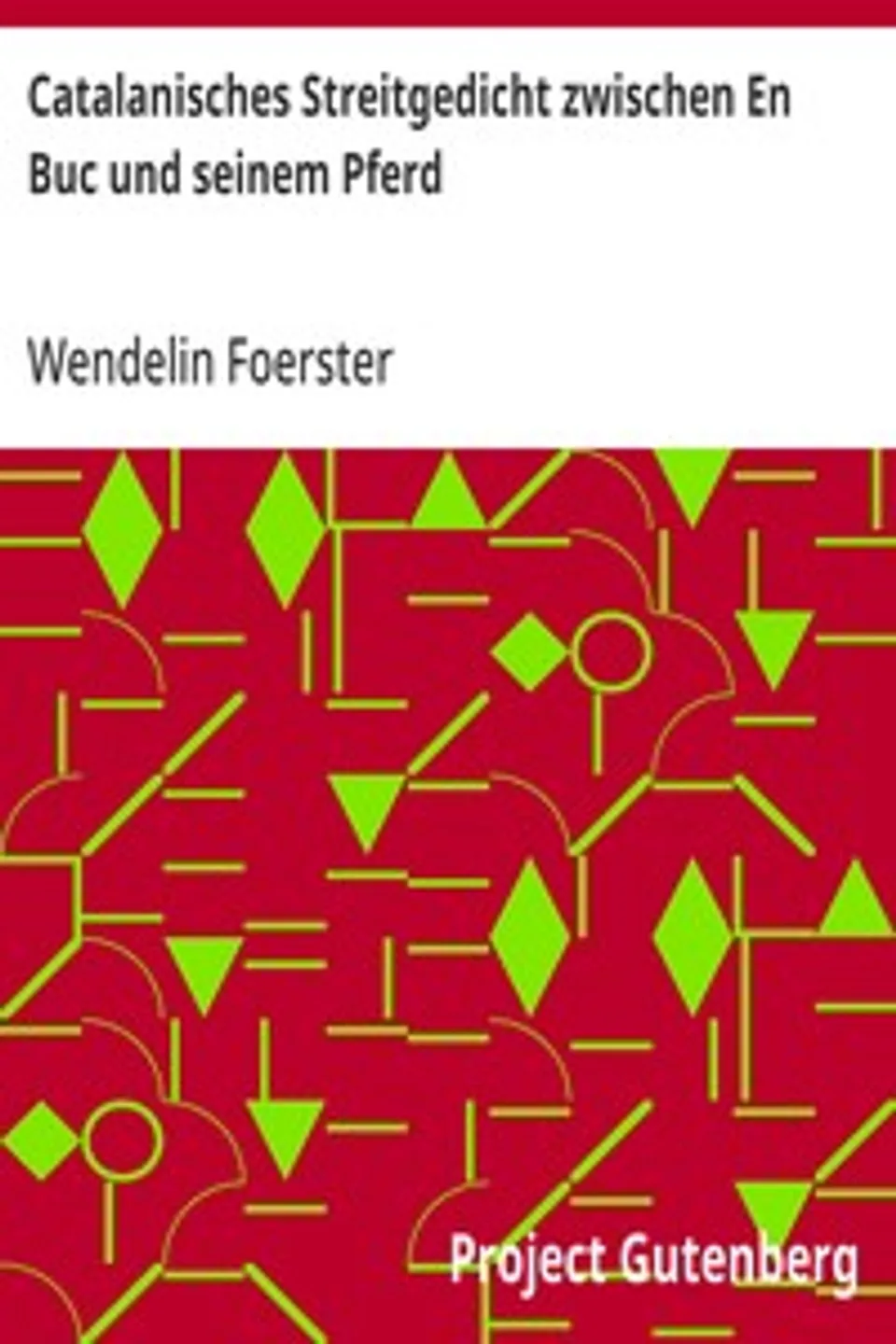 Catalanisches Streitgedicht zwischen En Buc und seinem Pferd