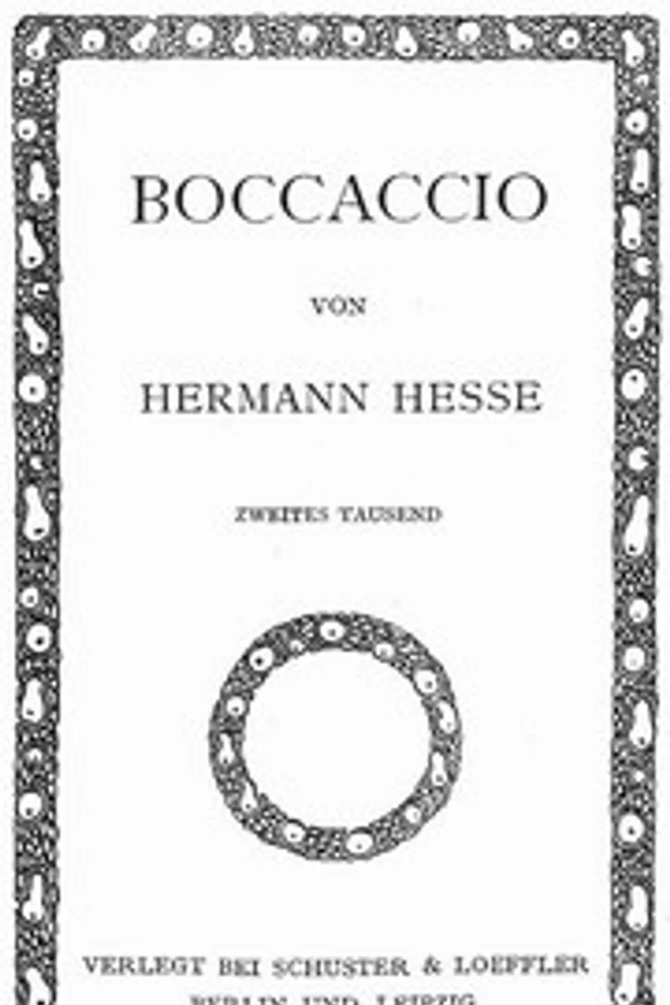 Boccaccio, Hermann Hesse