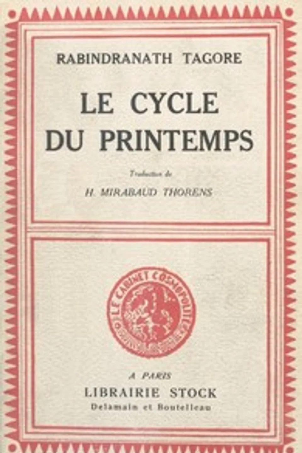 Le cycle du printemps, Rabindranath Tagore