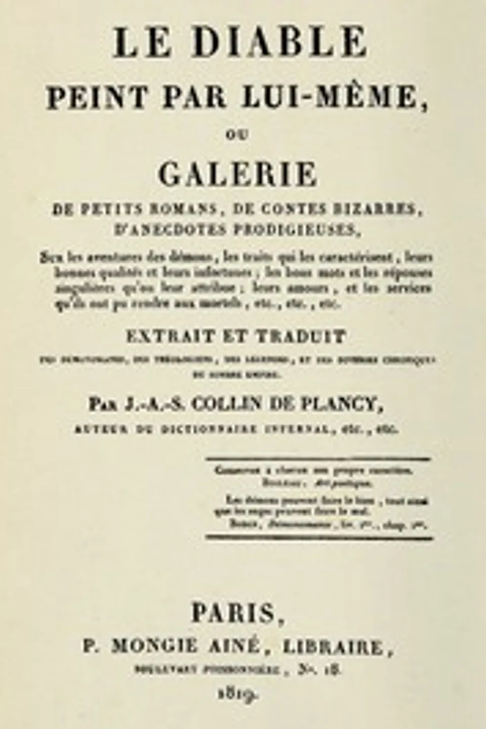 Le diable peint par lui-même