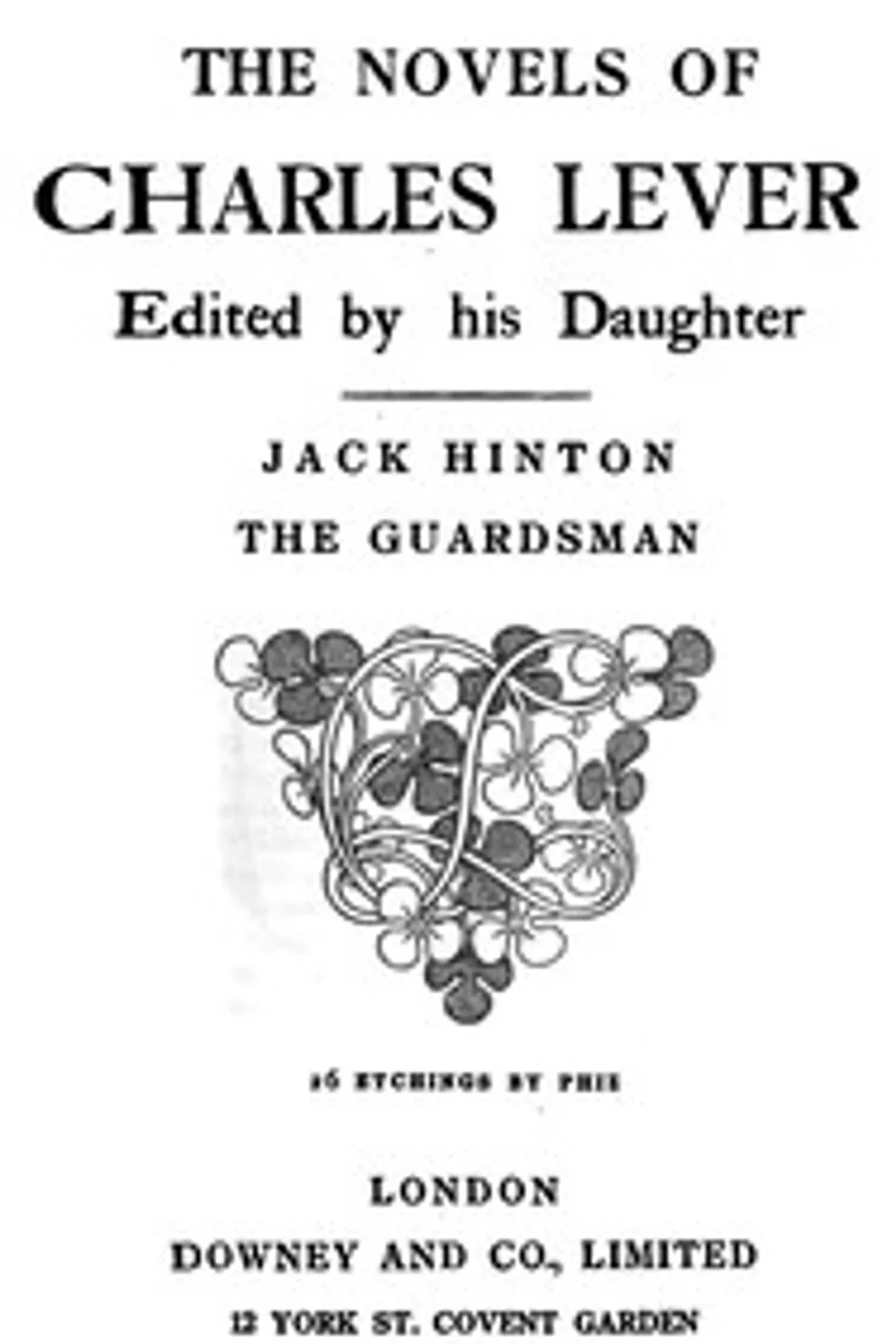 Jack Hinton: The Guardsman, Charles Lever