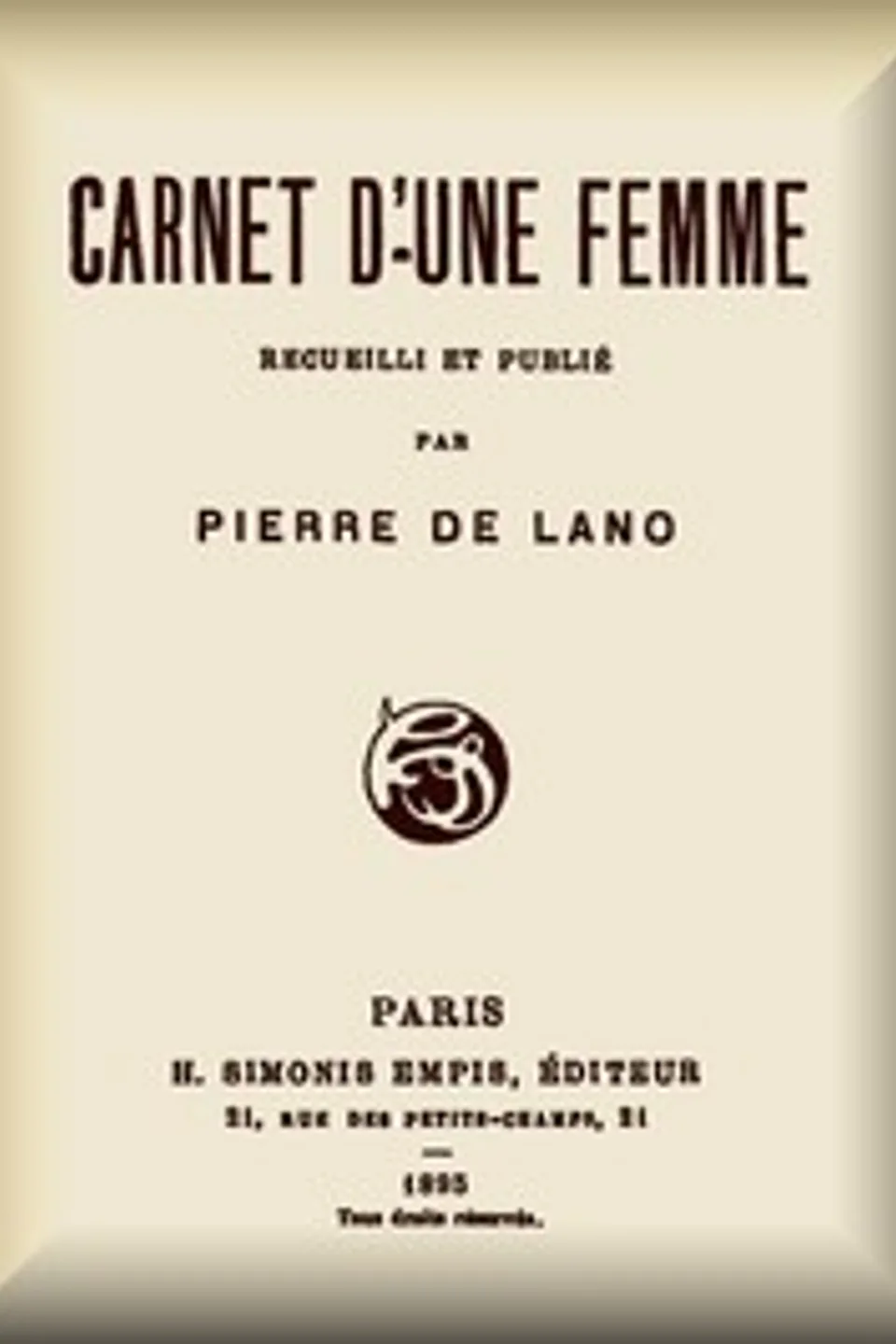 Carnet d'une femme, Pierre de Lano