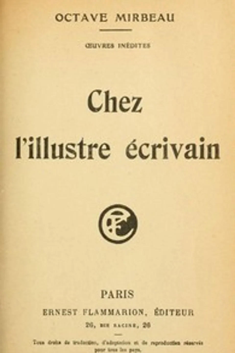 Chez l'illustre Écrivain, Octave Mirbeau