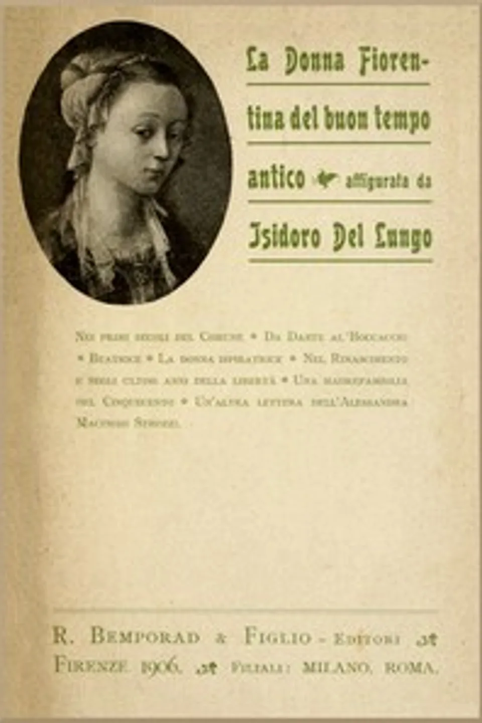 La donna fiorentina del buon tempo antico, Isidoro Del Lungo