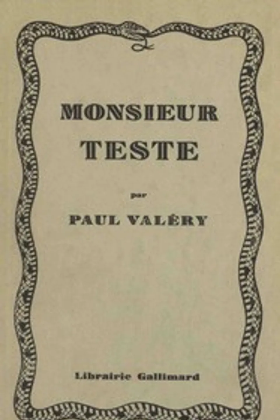 Monsieur Teste, Paul Valéry