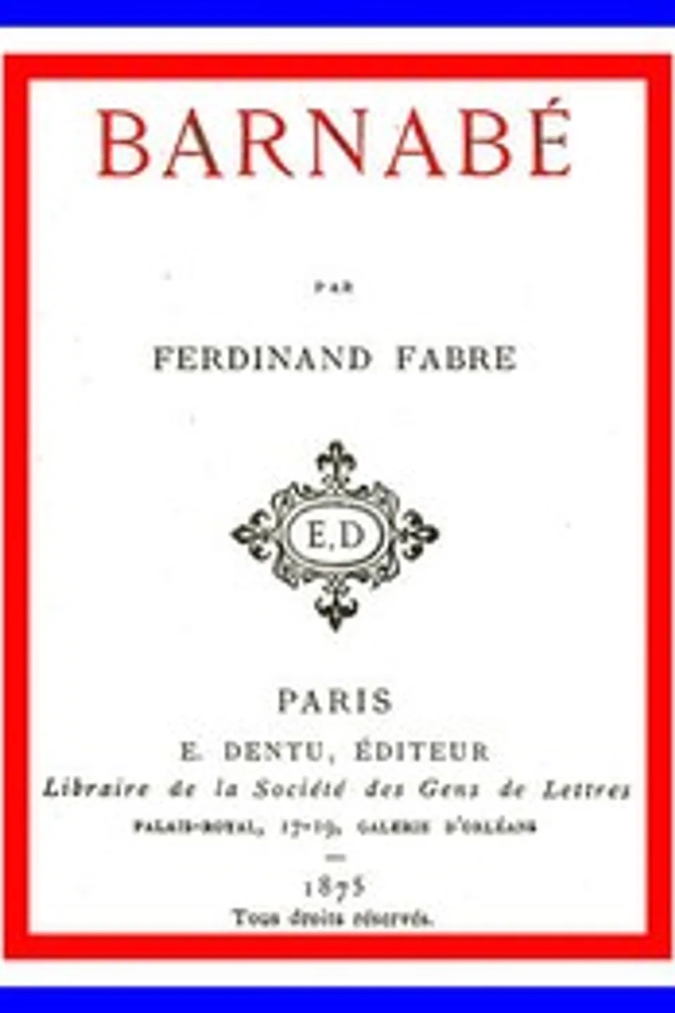 Barnabé, Ferdinand Fabre
