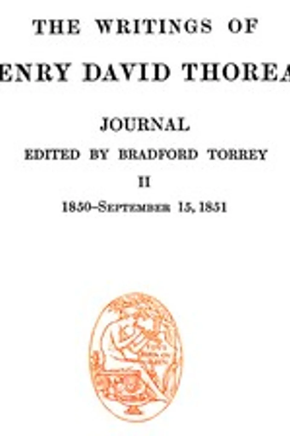 Journal 02, 1850-September 15, 1851: The Writings of Henry David Thoreau, Volume 08 (of 20), Henry David Thoreau