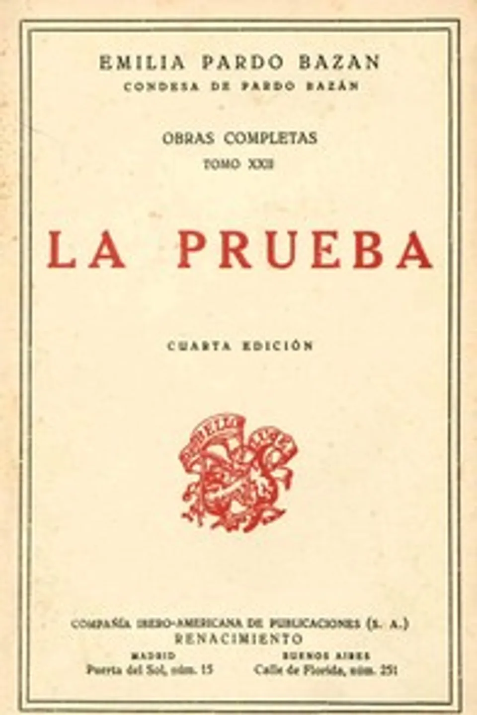 La prueba, Emilia Pardo Bazán