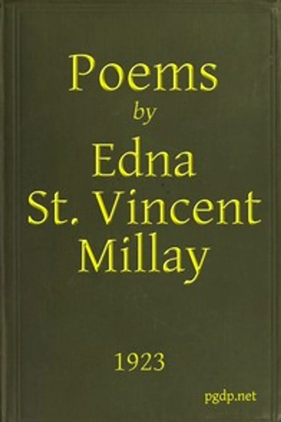 Poems, Edna St. Vincent Millay