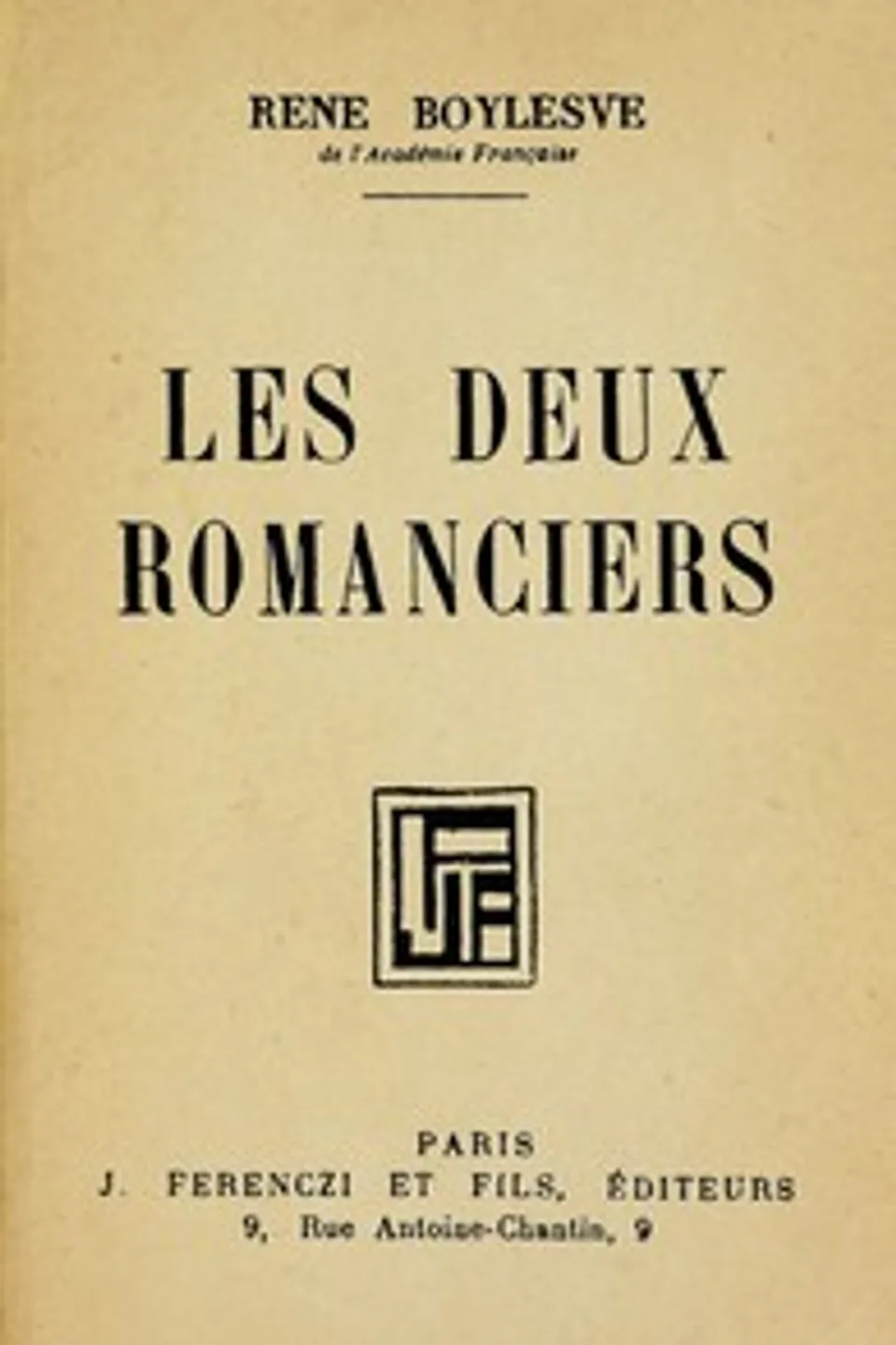 Les deux romanciers, René Boylesve