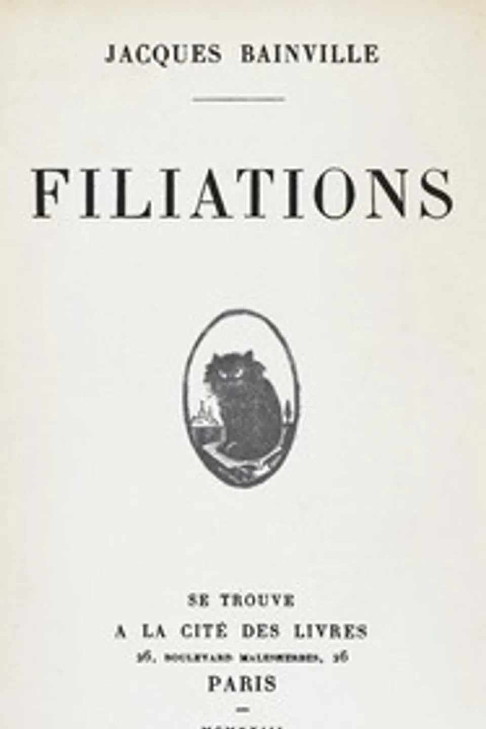 Filiations, Jacques Bainville