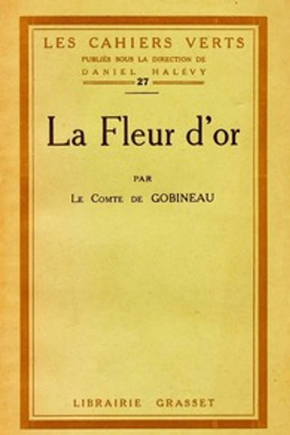 La fleur d'or, Arthur Gobineau