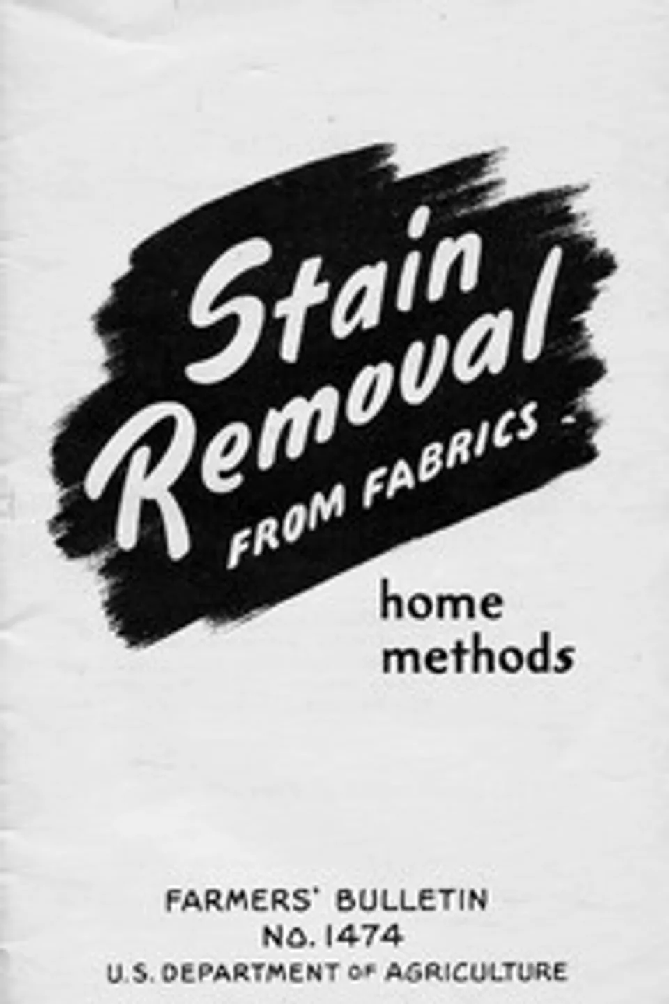 Stain removal from fabrics : $b home methods, Margaret Smith Furry