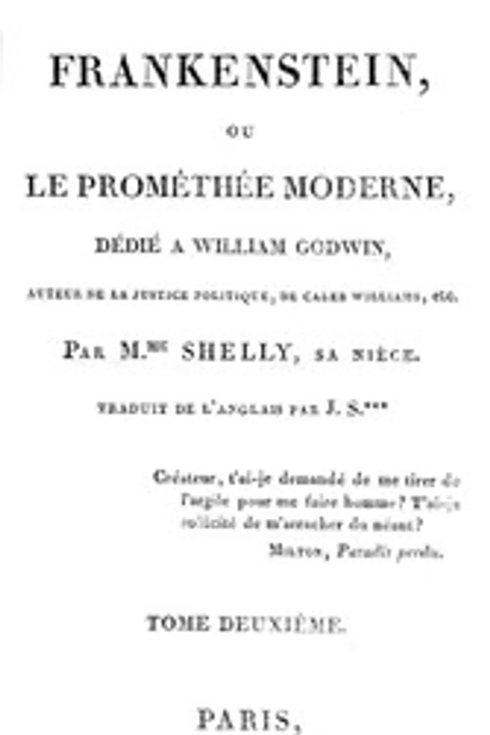 Frankenstein, ou le Prométhée moderne Volume 2 (of 3), Mary Wollstonecraft Shelley