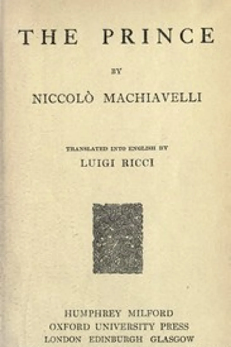 The Prince, Niccolò Machiavelli