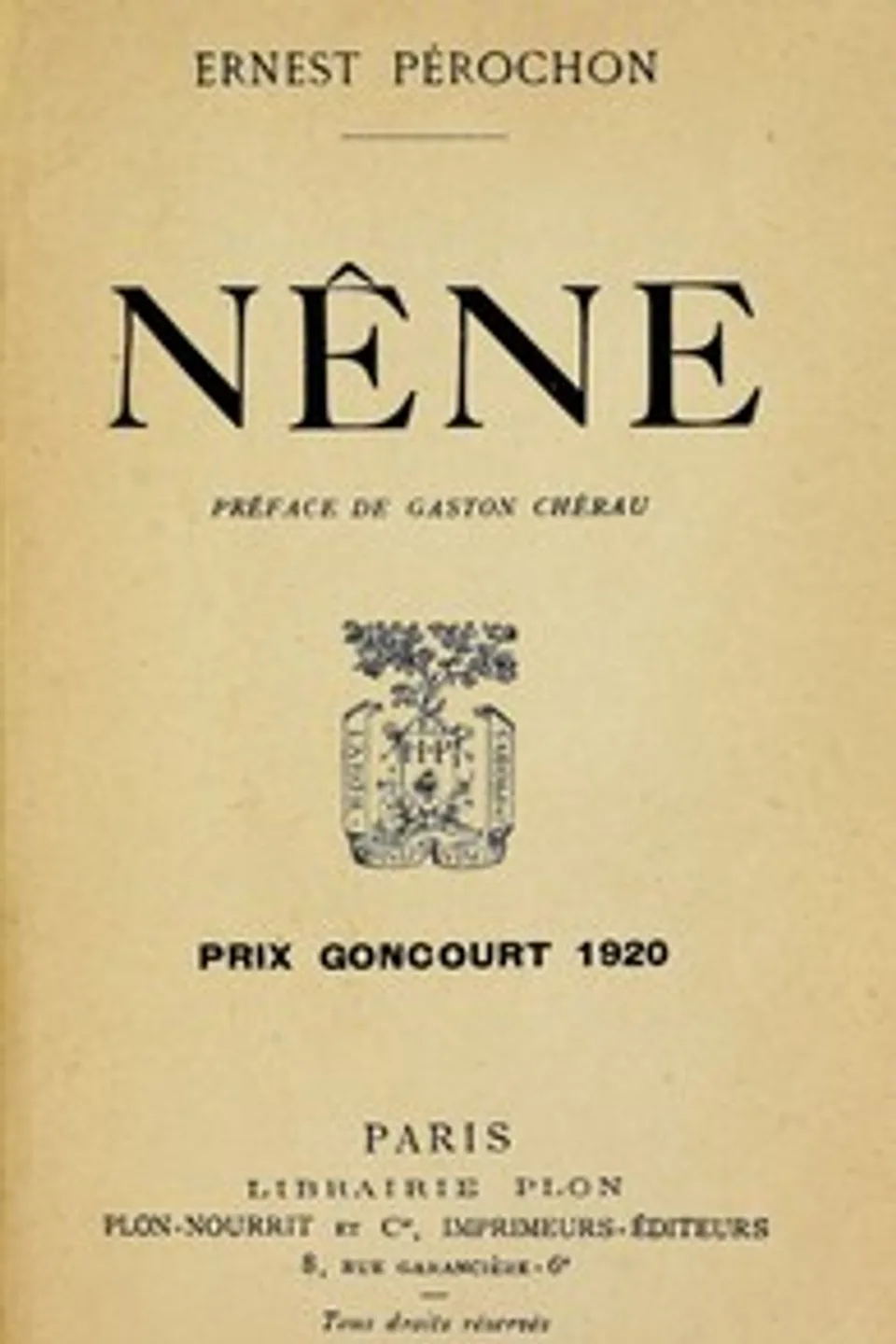 Nêne, Ernest Pérochon